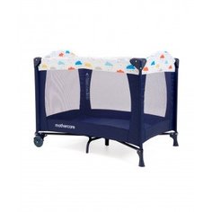 Кроватка-манеж Mothercare "Облака", цвет: синий