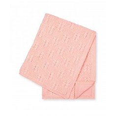 Плед вязаный с флисовой подкладкой, розовый Mothercare