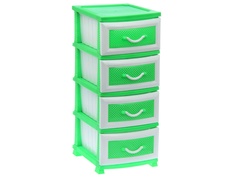 Комод Росспласт Дельфин 4 яруса Light Green