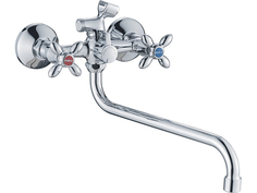 Смеситель HAIBA HB 2227-2 двухрычажный лейка в комплекте хром