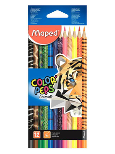 Карандаши цветные Maped Colorpeps Animals 12 цветов 832212