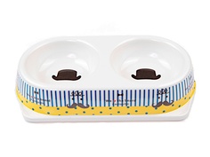 Миска двойная Bobo BO-3039-1 Yellow Bo&Bo