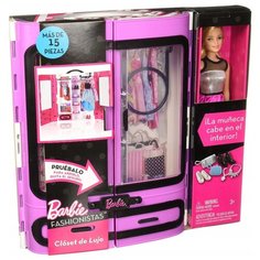 Кукла Barbie с сиреневым шкафом