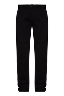 Черные брюки из хлопковой ткани Emporio Armani