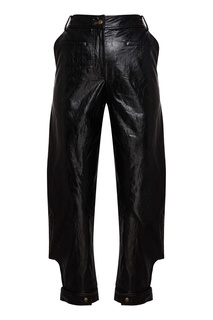 Черные брюки из эко-кожи Rejina PYO