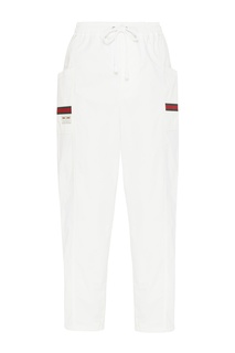 Белые брюки с полосами Web Gucci