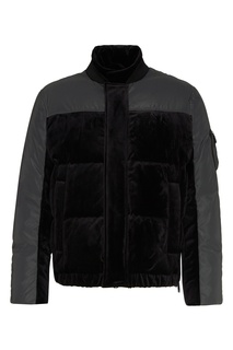 Пуховик с бархатистой вставкой Emporio Armani