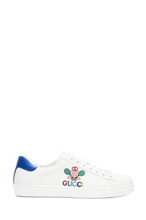 Белые кеды Ace с вышивкой “Gucci Tennis”
