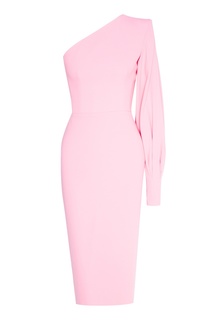 Розовое асимметричное платье Warner Alex Perry
