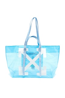 Полупрозрачная голубая сумка с логотипом Arrows Off White