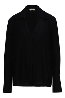 Черная блуза с V-образным вырезом Fendi
