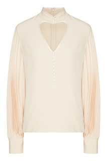 Блуза с плиссированными рукавами Gucci
