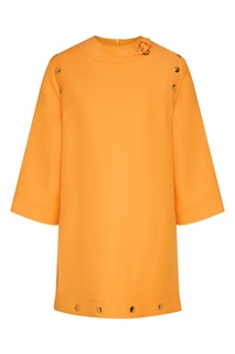 Короткое платье оранжевого цвета Gucci