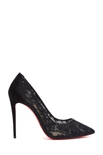 Черные кружевные туфли Follies Lace 100 Christian Louboutin