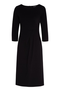 Черное платье миди с рукавом ½ Emporio Armani