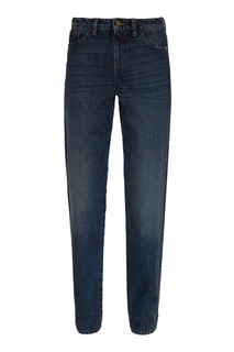 Синие джинсы с контрастной строчкой Emporio Armani