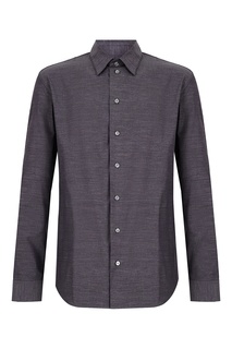 Серая рубашка из хлопка Emporio Armani