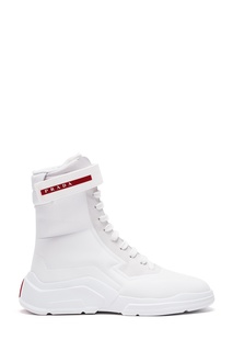Высокие белые кроссовки Polarius 19 LR Prada