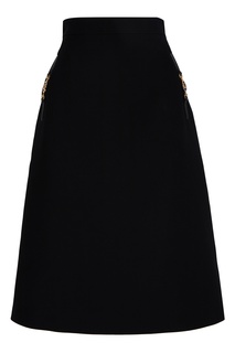 Черная юбка с пряжками Gucci