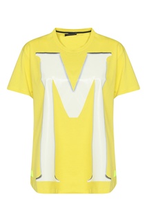 Желтая футболка с логотипом Marina Rinaldi