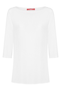 Белый топ с вырезом-лодочкой Marina Rinaldi