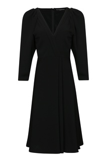 Черное миди-платье Ermanno Scervino