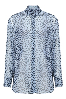 Шелковая блуза с леопардовым принтом Ermanno Scervino