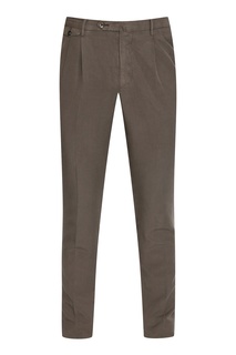 Прямые брюки коричневого цвета Pt01