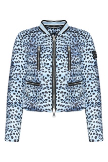 Голубая куртка с леопардовым принтом Ermanno Scervino