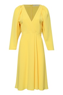 Желтое миди-платье Ermanno Scervino