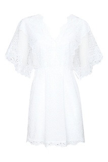 Белое платье с вышивкой Ermanno Scervino