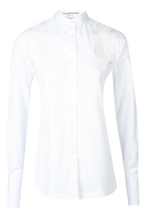 Белая рубашка с кружевом Ermanno Scervino