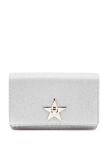 Серебристый клатч Palace Jimmy Choo
