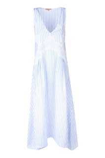 Льняное макси-платье в полоску Ermanno Scervino