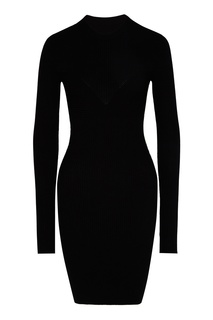Черное платье из вискозы Heron Preston