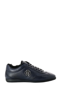 Синие кроссовки с логотипом Roberto Cavalli