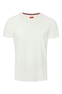 Белая футболка из фактурной ткани Isaia