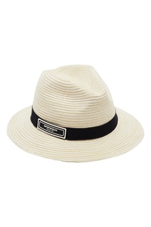 Белая шляпа-федора Emporio Armani