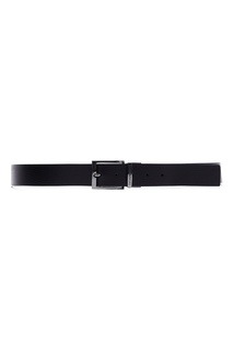 Темно-синий ремень из зернистой кожи Emporio Armani