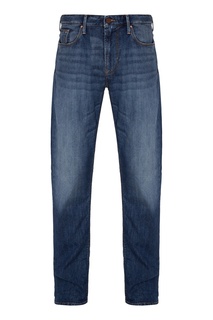 Синие джинсы с потертостями Emporio Armani