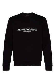 Черный хлопковый свитшот Emporio Armani