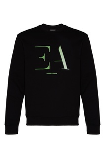 Черный свитшот с логотипом Emporio Armani