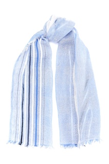 Полосатый шарф из смесовой ткани Marina Rinaldi