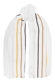 Белый шарф из смесовой ткани Marina Rinaldi