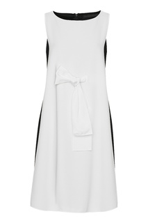Черно-белое платье с поясом Marina Rinaldi