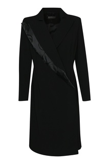 Черное платье-жакет с декором Marina Rinaldi