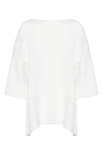 Белый джемпер из кашемира Ermanno Scervino