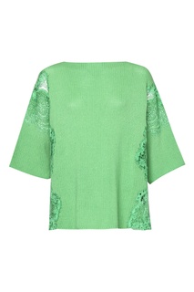 Вязаный джемпер зеленого цвета Ermanno Scervino