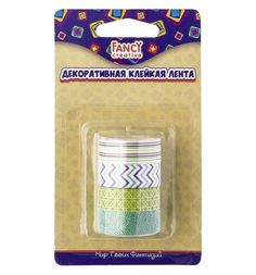 Лента декоративная Fancy Creative Узоры 12мм x 3м 4шт.
