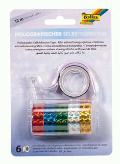 Folia, Скотч голографический 6 цв.12мм*2м